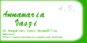 annamaria vaszi business card